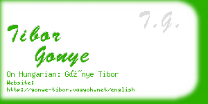 tibor gonye business card